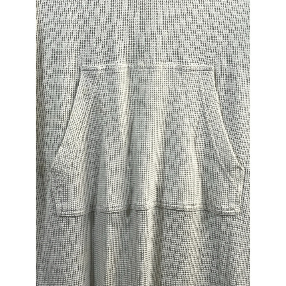 DKNY Womens L White Waffle‎ Knit Hooded Sleep Shirt Lounge Dress - Picture 4 of 11